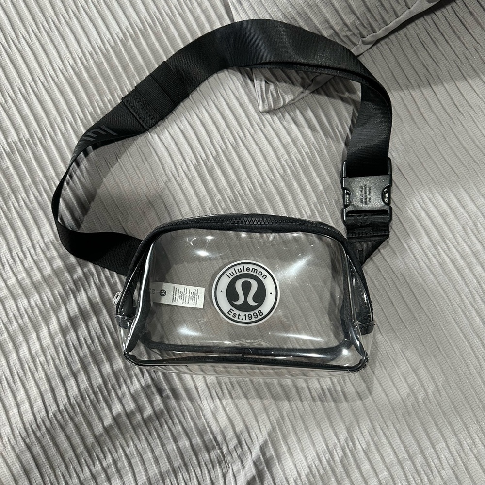 lululemon athletica Clear and Black Belt Bag